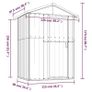 Garden Shed Anthracite 126x97.5x177 cm Galvanised Steel Image 7