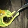 Beautiful Old Wade Ceramic Pipe Stand with a German Shepherd dog figurine Pipe Included, Postage Available Image 3