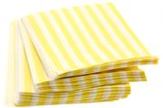 Lot of 200 Yellow stripe sweet bags 5x7" ideal for candy weddings parties candy cart shop retails sweet shops size 5x7 inches Easter Projects