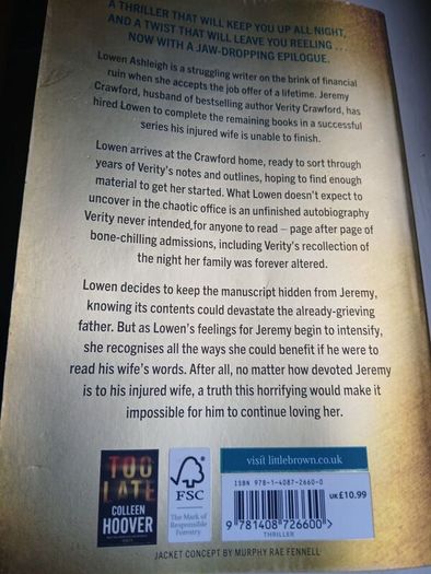 Verity by Colleen Hoover