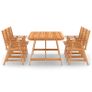 7 Piece Garden Dining Set Solid Acacia Wood Image 2