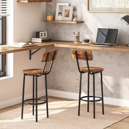Bar Stools Set of 2, Breakfast Bar Stools