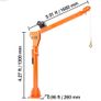 Electric Pickup Truck Crane 499kg with 1587kg Electric Winch 360 Degree Swivel Image 6