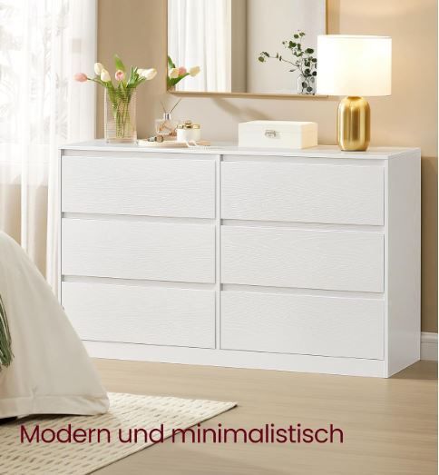 Modern Chest of Drawers Cabinet with 6 Drawers