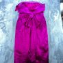 Stunning Fuscia Satin Strapless Midi Dress - Karen Millen - Sz 10 Image 3