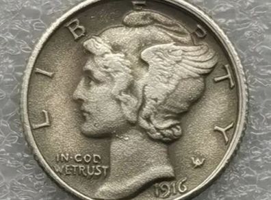 1 Dime 1916, USA, Commemorative / Souvenir Coins.