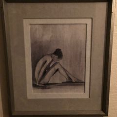 Pencil art well framed