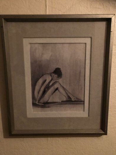 Pencil art well framed
