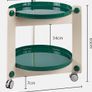 Cute round side table with wheels Image 5