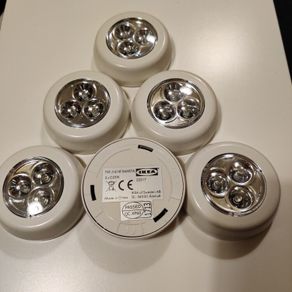 Set of 6 Ikea RAMSTA LED mini lamp, battery operated White color