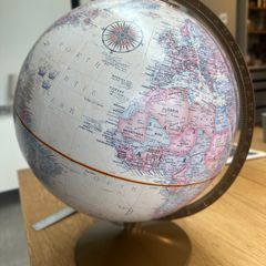 12" Lenox Globe Antique Finish Raised Relief