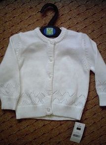 New:  White cardigan 6 - 9 months
