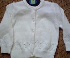 New:  White cardigan 6 - 9 months