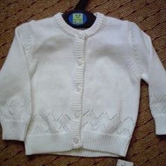 New:  White cardigan 6 - 9 months