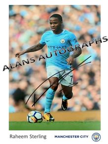 Manchester City Raheem Sterling  Autograph