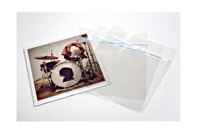 50 x BLAKE SLEEVES! 7 Inch 45RPM Singles Vinyl Record Covers Crystal CLEAR plastic Outer sleeves - SEALED FLAP