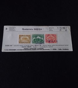 Guatemala Stamps : 1922/24 , On Vintage Poland " Polish " Approval Sheet