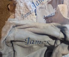 Personalised Baby Blanket, Comforter, Bib & Bath Robe