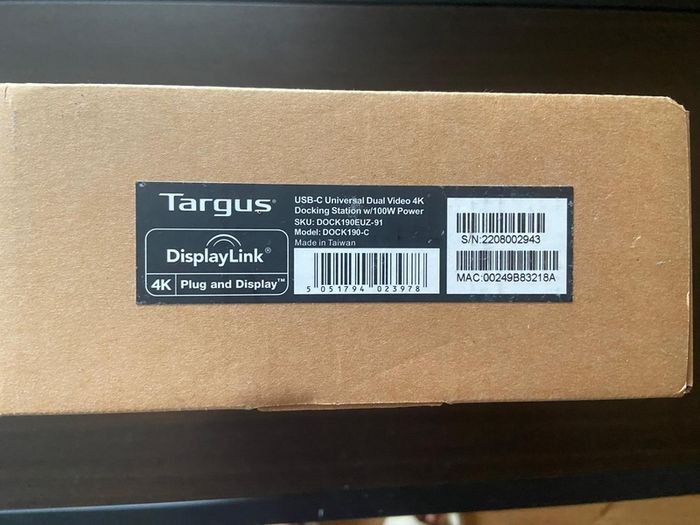 Targus usb-c dock 100W station new