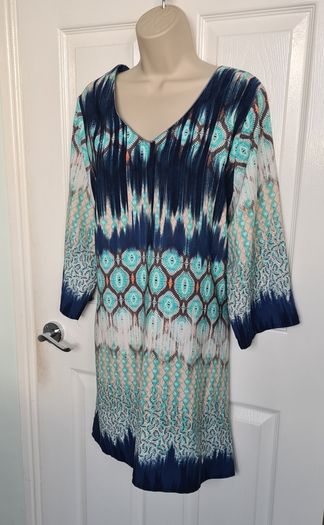 New with Tags J'Aime Lavie Paris Shift Aqua Dress size 14