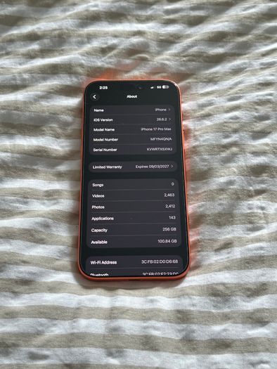 iPhone 17 Pro Max 256GB Unlocked - Cosmic Orange