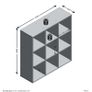 FMD Standing Shelf with 9 Compartments Matera Grey Image 4