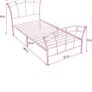 Pink single bed Image 3