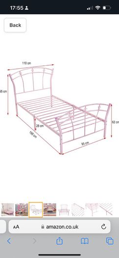 Pink single bed