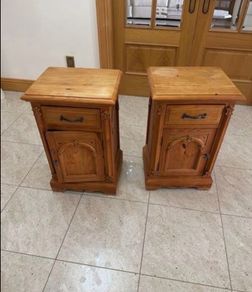 2 x Bedside Locker - Solid