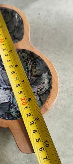 Handcrafted  Wood Bowl Shell Inlays