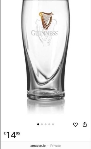 Guinness pint glasses - modern 6 no.