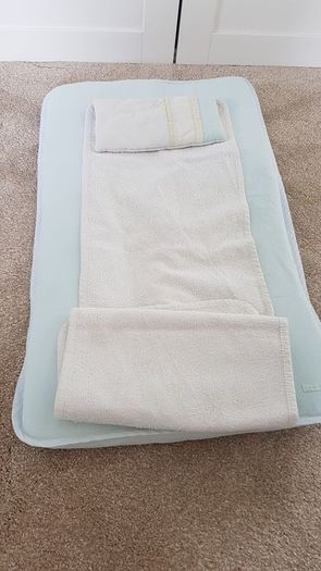 Mamas and papas nursery set quilt, bumper, sleep bag, curtains, changing mat & accessories