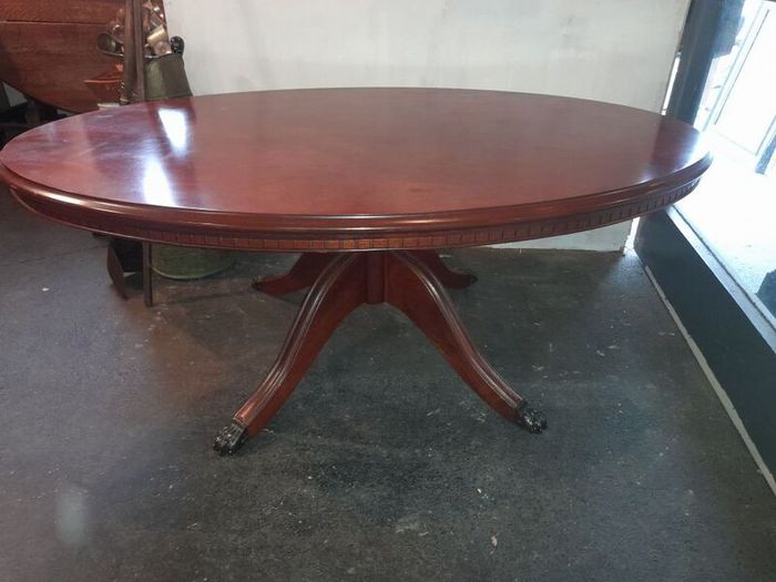 Vintage Coffee Table with Lion Claw Feet