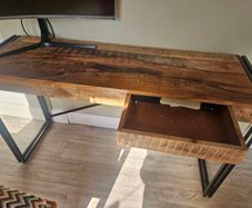 Table with two storage drawers
