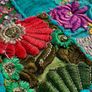 Pair of Handmade Indian Patchwork Embroidered Cushion Covers Image 4