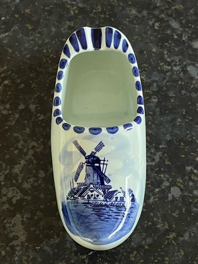 Vintage Delft Blue Clog Ashtray