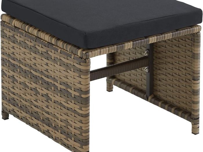 _Poly Rattan Cube Set Including Protective Cover and Stainless Steel Screws 4 Chairs 1 Table 4 Stools