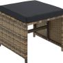 _Poly Rattan Cube Set Including Protective Cover and Stainless Steel Screws 4 Chairs 1 Table 4 Stools Image 4