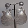 White SeaShell Mermaidcore Earrings Image 8