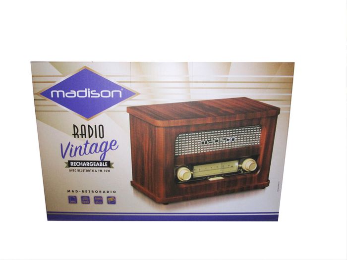 Nostalgia 30s Model Retro Vintage Look Portable Bluetooth Speaker Radio 10W