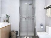 Shower Door Half Frosted ESG 71x190 cm