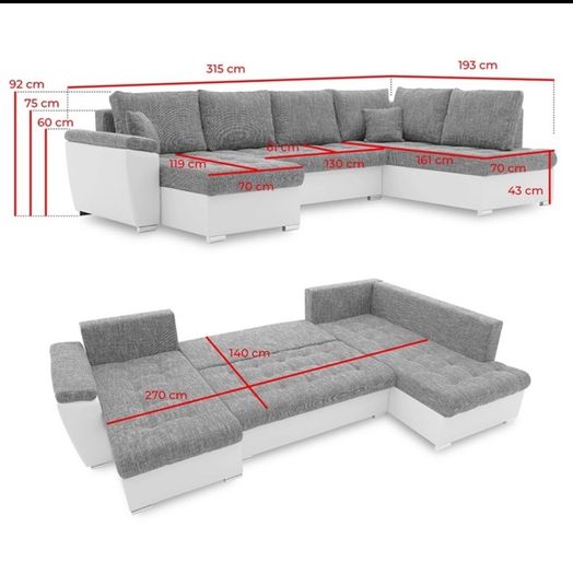 Large U shape sofa