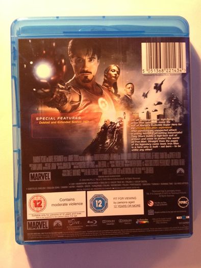 Iron Man Trilogy (Marvel) Robert Downey Jr. [3xBlu-ray Movies]