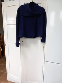 Oska Aubergine Cropped Wool Jacket Size 12(1)