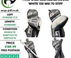 Ping G425 Max #5 Wood 17.5 Degree / Aldila Rogue White 130 MSI 70 Stiff