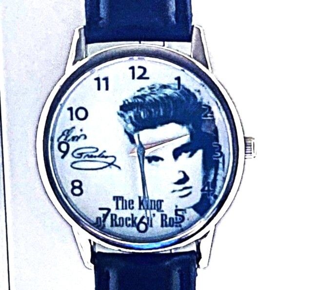 Elvis Wrist watch, Black Strap