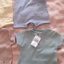 New baby rompers from Next .4 pack size 0 to 3 months .Plus new dungareens from M.and S .Size 3/ 6months .15 euro the lot Image 2