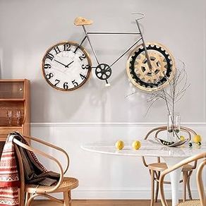 Bicycle Style Wall Clock  vintage retro style