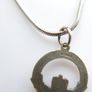 Vintage 925 Sterling Silver Claddagh Pendant Necklace length 16" - 5,2g Image 8