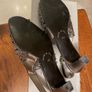 Leather and Lace Sandals  - Colour Pewter Image 3